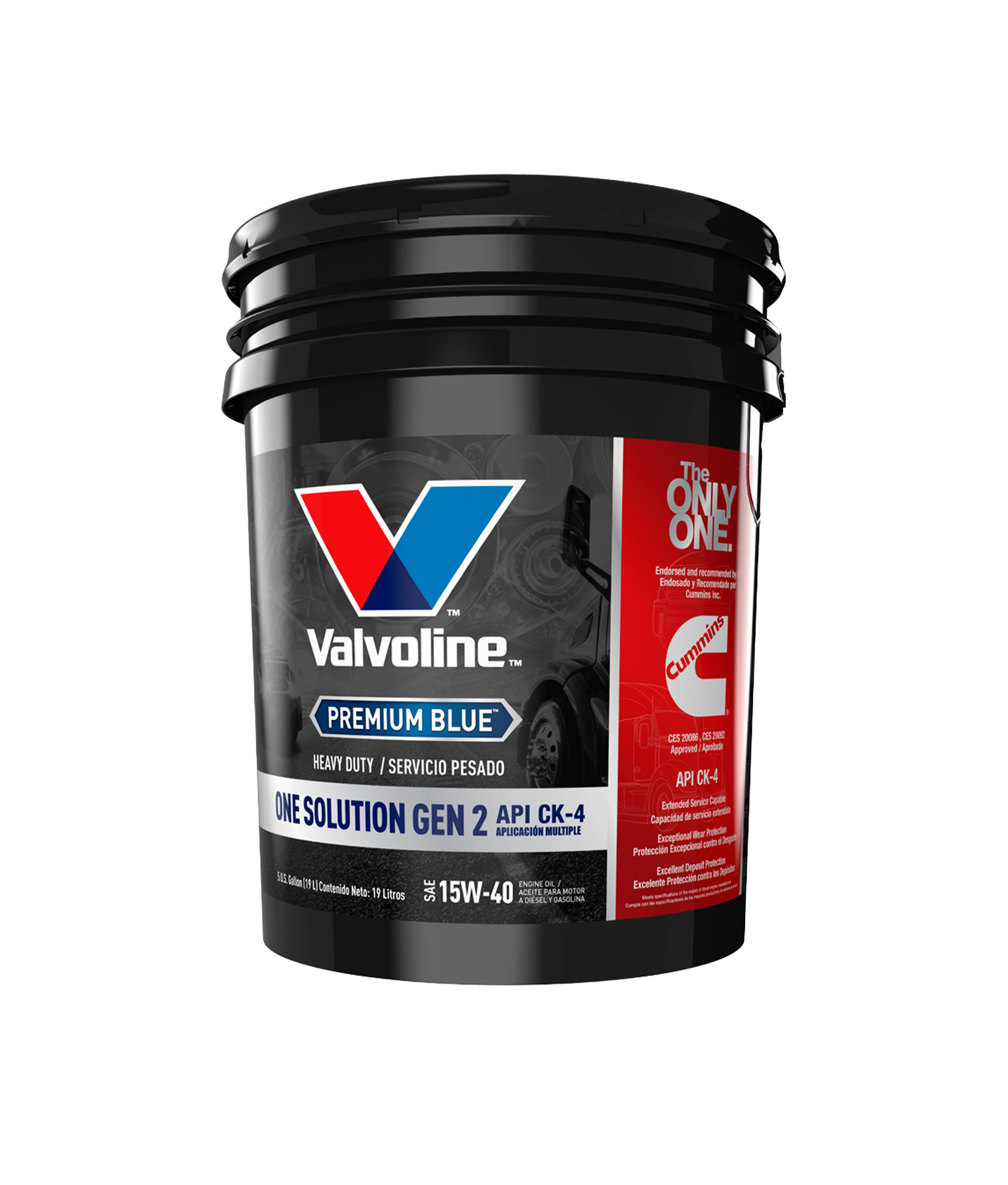 VALVOLINE PREMIUM BLUE ONE SOLUTION GEN2 API CK-4 15W40