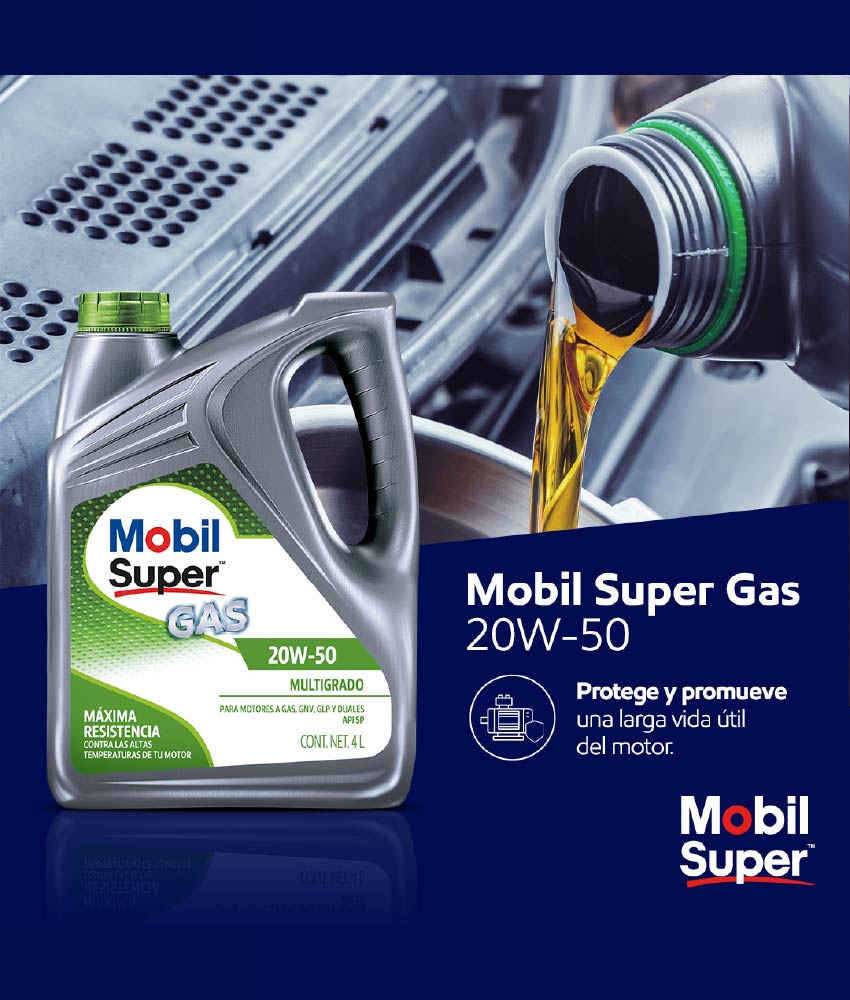 MOBIL SUPER GAS 20W50 - Aceite Mineral - Imagen 2