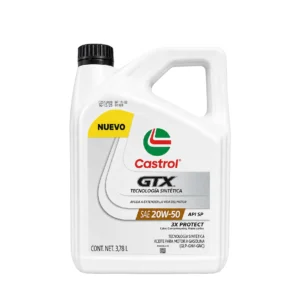 CASTROL GTX 20W50 - TECNOLOGÍA SINTÉTICA - Galón 3.78Lt.