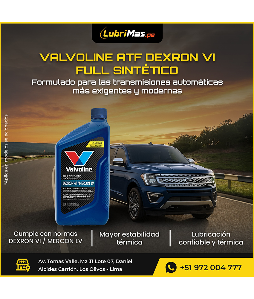 VALVOLINE ATF DEXRON VI FULL SINTÉTICO - Imagen 2